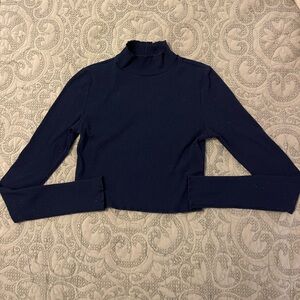 Aerie ribbed mock neck top
